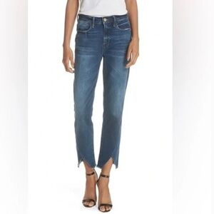 FRAME DENIM Le High Straight Jeans Asymetric Hem in Kingsway Size 31
